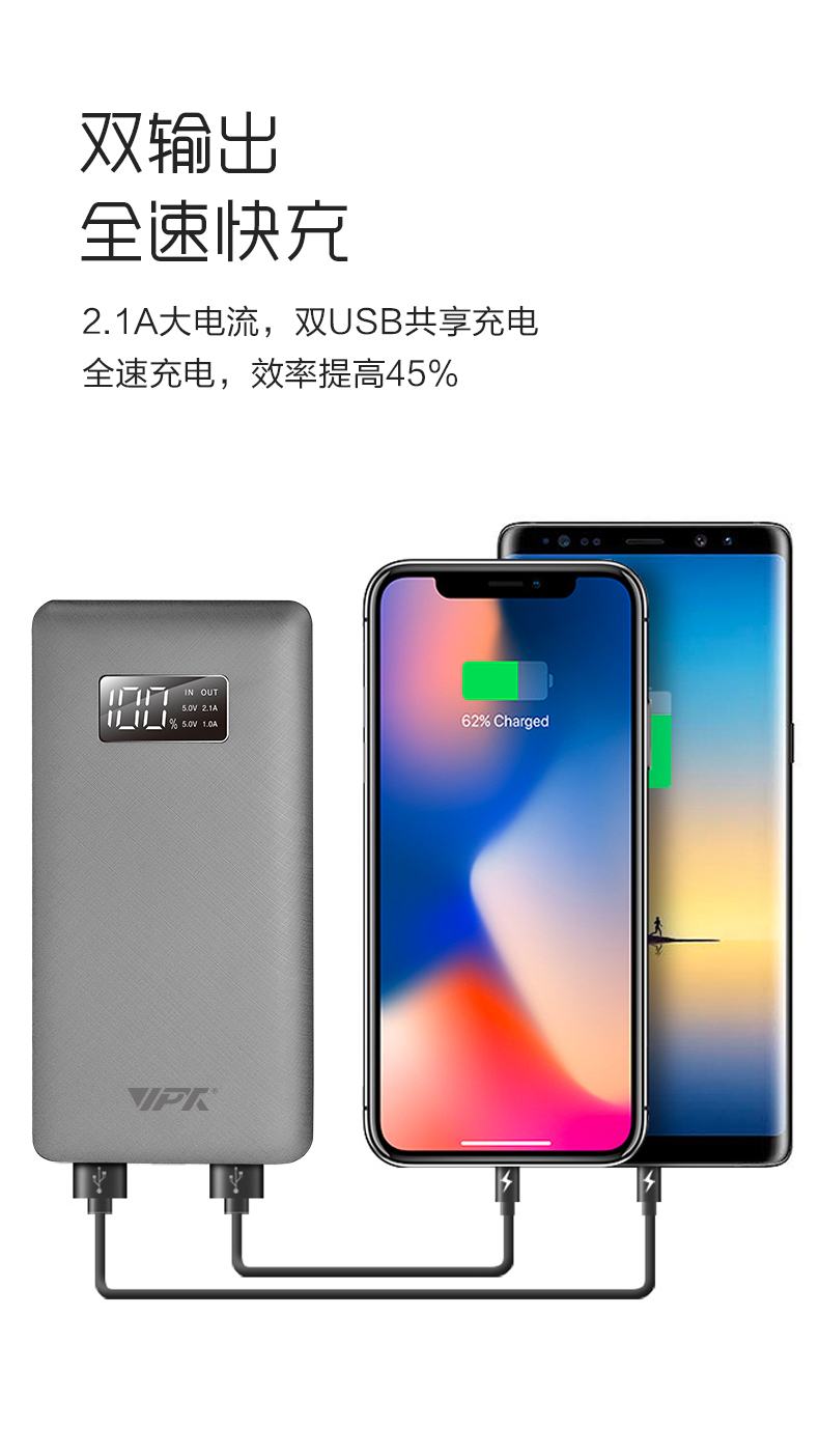 VP29 20000mAh 數顯移動電源